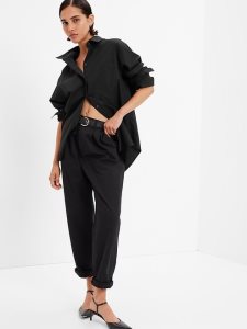 Gap 100% Organic Baumwoll Big Schwarz | 6923-EYUZK
