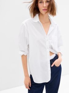 Gap 100% Organic Baumwoll Big Weiß | 8624-HAOUV