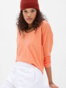 Gap 100% Organic Baumwoll Slub Orange | 6204-MLPSR
