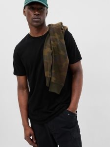 Gap 100% Organic Baumwoll Standard Crewneck (3-Pack) Schwarz | 2349-MZEOU