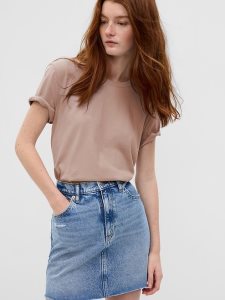 Gap 100% Organic Baumwoll Vintage Crewneck Rosa Rosa | 7846-PJCBL