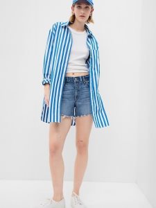 Gap 100% Organic Baumwoll Weekend Tunic Blau | 1048-BRNOS