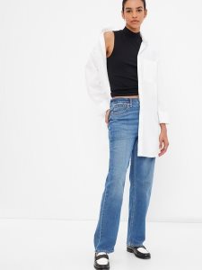 Gap 100% Organic Baumwoll Weekend Tunic Weiß | 7862-UBFTH