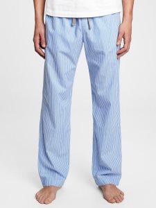 Gap Adult Pajama In Poplin Blau | 3982-ZTWJQ
