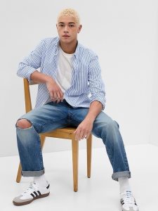 Gap All-Day Poplin in Standard Fit Blau | 3982-FASVR