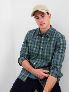 Gap All-Day Poplin in Standard Fit Grün | 3764-NHDFA