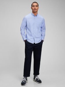 Gap All-Day Poplin in Untucked Fit Hellblau | 0217-IONEB