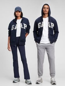Gap Arch Logo Hoodie Blau | 5704-DNTSA