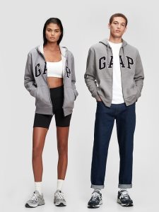 Gap Arch Logo Hoodie Grau | 0395-VNXFO