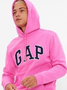 Gap Arch Logo Hoodie Rosa | 5403-ZQTWG