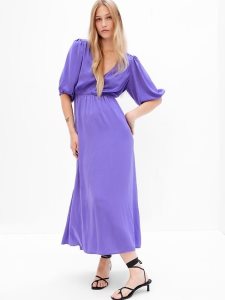 Gap Blouson Cutout Maxi Blau | 0132-ZBWPA