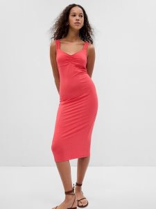 Gap Bodycon Midi Rot | 0746-PGNJE