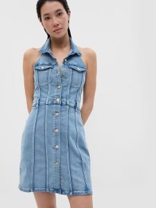 Gap Button-Front Denim Halter Waschen | 9730-JANLU