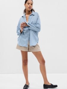 Gap Chambray Denim Big Hellindigo | 5423-OZNUG