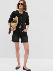 Gap Collarless Denim Schwarz | 6035-DBKFR