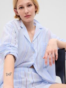 Gap Crepe Big Blau Mehrfarbig | 1732-DQCBE