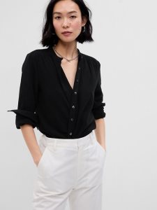 Gap Crinkle Gauze Schwarz | 3896-EJBWQ