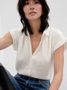 Gap Crinkle Gauze Weiß | 9548-QALGX