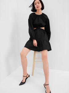 Gap Criss-Cross Cutout Mini Schwarz | 2543-MTZER