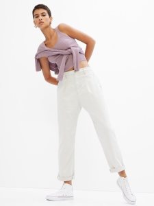 Gap Cropped Schlank Rib Lila | 8102-RIZBQ
