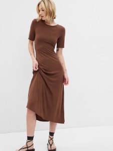 Gap Cutout Maxi T-Shirt Braun | 2846-FETNC