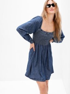 Gap Denim Puff Mini Waschen | 6820-OQBRT