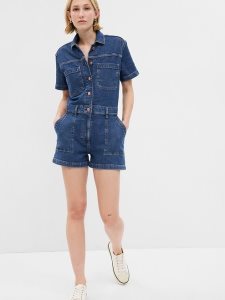 Gap Denim Romper Dunkelwaschen | 7045-XJTPV