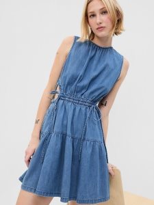 Gap Denim Side-Tie Cutout Waschen | 3249-DQHWY