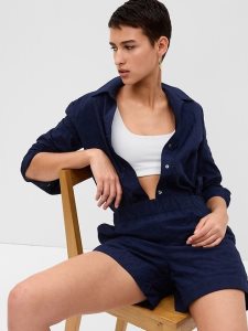 Gap Eyelet Spitze Boyfriend Navy Blau | 2318-VADBI