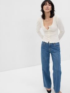 Gap Featherweight Smocked Button-Front Weiß | 8253-CJXAO