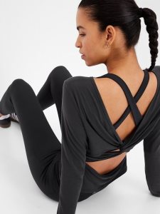 Gap GapFit Breathe Open Back Twist Schwarz | 6703-AMDEV