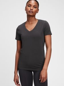 Gap GapFit Breathe V Neck Schwarz | 6859-YSTIA