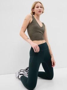 Gap GapFit Brushed Jersey Brami Grün | 0647-YLWSP