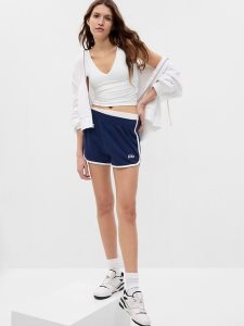 Gap GapFit Brushed Jersey Brami Weiß | 6142-RXEYS