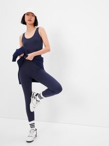 Gap GapFit Brushed Onesie Navy Blau | 5169-MKCXF