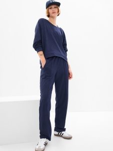 Gap GapFit Brushed Tapered Navy Blau | 6095-CWJPA