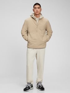 Gap GapFit Half-Zip Track Jacket Khaki | 8921-UWAXB