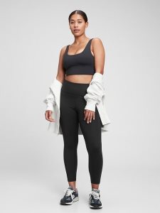 Gap GapFit High Rise Power Compression Recycled 7/8 Schwarz | 0761-GSQJN