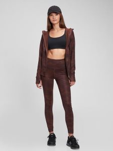 Gap GapFit High Rise Recycled Brushed Power Lila Bordeaux Camouflage | 9432-UPNOA
