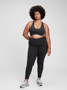 Gap GapFit High Rise Recycled Brushed Power Schwarz | 9475-AZDNX