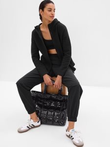Gap GapFit Jacquard Full-Zip Schwarz | 3721-SAEWO