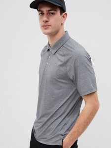 Gap GapFit Recycled Active Polo Grau | 9261-MONJW