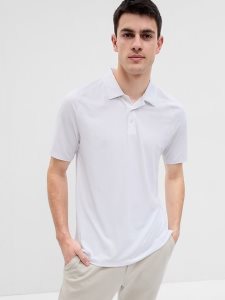 Gap GapFit Recycled Active Polo Weiß | 2076-MCIDO
