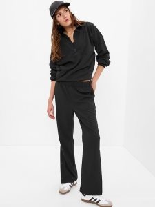 Gap GapFit Recycled Fleece-Gefütterte Half-Zip Track Schwarz | 5729-TOLYV