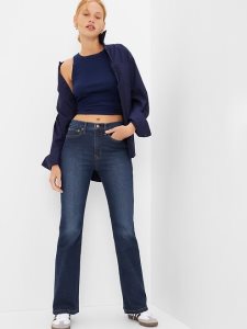 Gap High Rise 70s Flare Dunkelwaschen | 2871-QKHFO