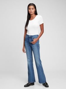Gap High Rise 70s Flare Indigo | 6357-CFYJZ