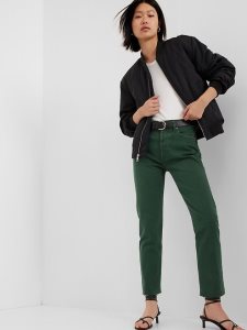 Gap High Rise Cheeky Gerade Grün | 5063-ZCHFN
