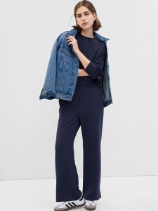Gap High Rise Cloud Light Weite-Leg Navy Blau | 2076-TFAEU