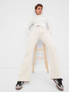 Gap High Rise Corduroy 70s Flare Beige | 1826-SDCZQ