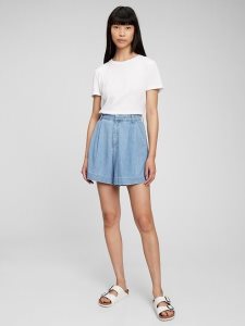 Gap High Rise Falten Chambray Blau | 1342-RJWKF